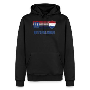 Netherlands - Men's Premium Hoodie - black - Front - Nico (187cm) & Julia (174cm)