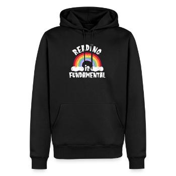 Reading is fundamental - trans - Men's Premium Hoodie - black - Front - Nico (187cm) & Julia (174cm)