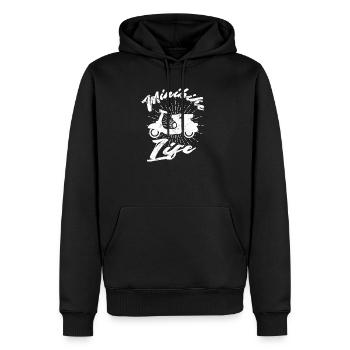 Minibike Life - motorsport - Men's Premium Hoodie - black - Front - Nico (187cm) & Julia (174cm)