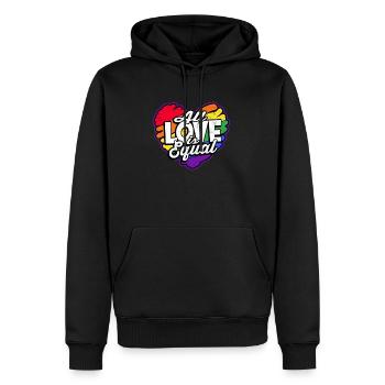 All Love is Equal - Equality - Men's Premium Hoodie - black - Front - Nico (187cm) & Julia (174cm)