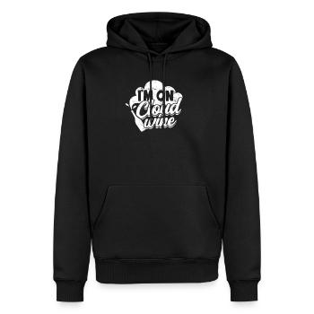 I'm on cloud wine - Cloud - Men's Premium Hoodie - black - Front - Nico (187cm) & Julia (174cm)