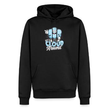 Let's cloud around - Cloud - Men's Premium Hoodie - black - Front - Nico (187cm) & Julia (174cm)