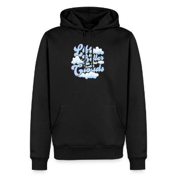 Life is better in the clouds - Cloud - Men's Premium Hoodie - black - Front - Nico (187cm) & Julia (174cm)