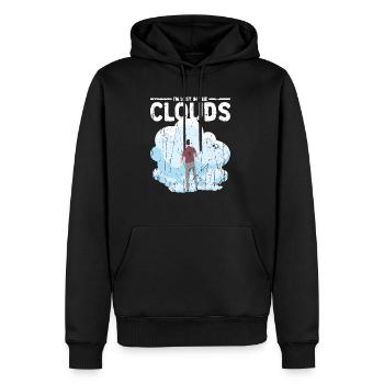 I'm lost in the clouds - Cloud - Men's Premium Hoodie - black - Front - Nico (187cm) & Julia (174cm)