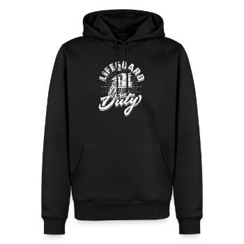 Lifeguard off duty - lifeguard - Men's Premium Hoodie - black - Front - Nico (187cm) & Julia (174cm)