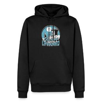 Swim with a lifeguard - lifeguard - Men's Premium Hoodie - black - Front - Nico (187cm) & Julia (174cm)