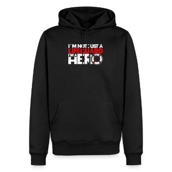 I'm not just a lifeguard, I'm a hero - lifeguard - Men's Premium Hoodie - black - Front - Nico (187cm) & Julia (174cm)