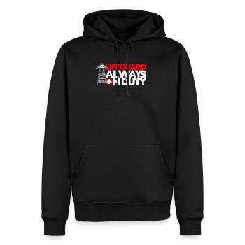 Lifeguard - always on duty - lifeguard - Men's Premium Hoodie - black - Front - Nico (187cm) & Julia (174cm)