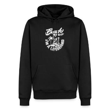 Beach Please, I'm a lifeguard - lifeguard - Men's Premium Hoodie - black - Front - Nico (187cm) & Julia (174cm)