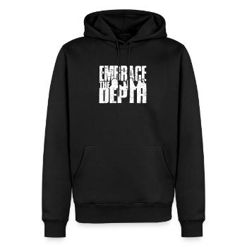 Embrace the Depth - Canyon - Men's Premium Hoodie - black - Front - Nico (187cm) & Julia (174cm)