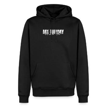 My Tummy Hurts - Discomfort - Men's Premium Hoodie - black - Front - Nico (187cm) & Julia (174cm)