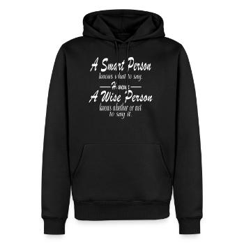 A Smart Person - Men's Premium Hoodie - black - Front - Nico (187cm) & Julia (174cm)
