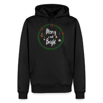 Merry And Bright - Men's Premium Hoodie - black - Front - Nico (187cm) & Julia (174cm)