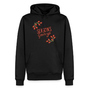 Season s Greetings - Men's Premium Hoodie - black - Front - Nico (187cm) & Julia (174cm)