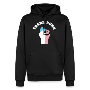 Trans Punk Transgender Pride - Men's Premium Hoodie - black - Front - Nico (187cm) & Julia (174cm)