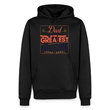 greater dad all time - Men's Premium Hoodie - black - Front - Nico (187cm) & Julia (174cm)