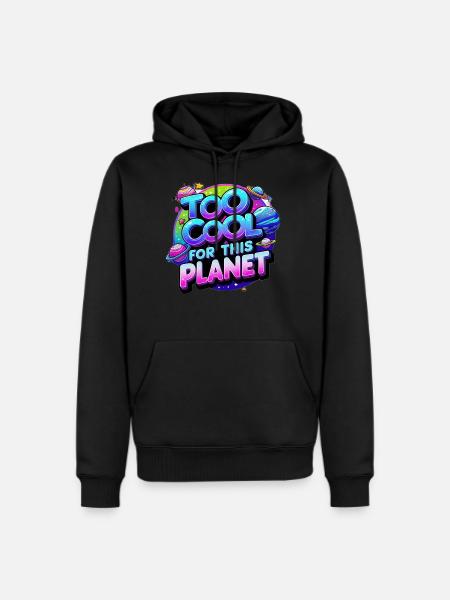 Too Cool for This Planet - Men's Premium Hoodie - black