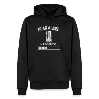 Pharmacist In Progress Tech Design - Men's Premium Hoodie - black - Front - Nico (187cm) & Julia (174cm)