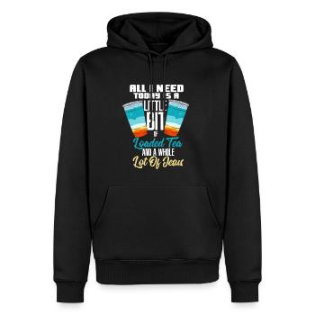 Loaded Tea Jesus Design - Men's Premium Hoodie - black - Front - Nico (187cm) & Julia (174cm)