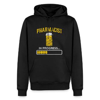 Pharmacist In Progress Tech Design - Men's Premium Hoodie - black - Front - Nico (187cm) & Julia (174cm)