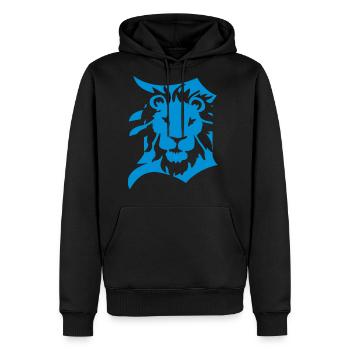 Detroit - Men's Premium Hoodie - black - Front - Nico (187cm) & Julia (174cm)