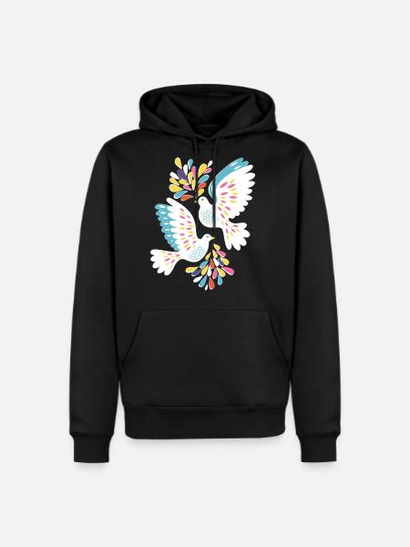 Peace Doves - Men's Premium Hoodie - black