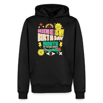Birthday December Born In December December - Men's Premium Hoodie - black - Front - Nico (187cm) & Julia (174cm)