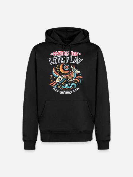 The Flying Dog play in the sky - Men's Premium Hoodie - black