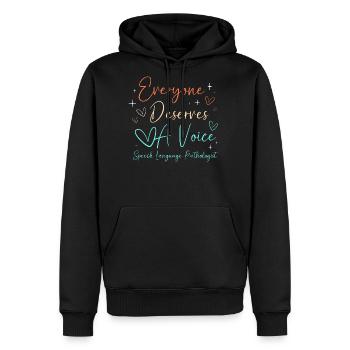 Speech Language Pathologist - Men's Premium Hoodie - black - Front - Nico (187cm) & Julia (174cm)