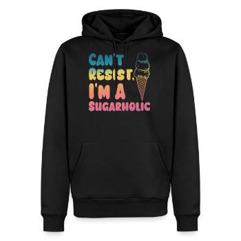 Sugarholic Ice Cream Pop - Men's Premium Hoodie - black - Front - Nico (187cm) & Julia (174cm)