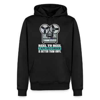 Reel To Reel Tape Recorder Tape Recorder - Men's Premium Hoodie - black - Front - Nico (187cm) & Julia (174cm)