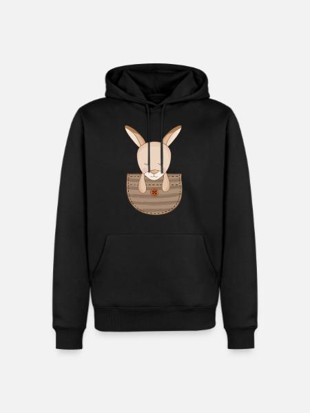 Cute Kangaroo Pouch Kangaroo - Men's Premium Hoodie - black