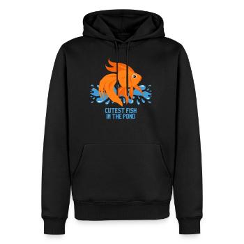Cutest Fish In The Pond - Men's Premium Hoodie - black - Front - Nico (187cm) & Julia (174cm)