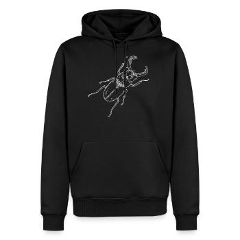 Stag Beetle Pointillism Illustration - Men's Premium Hoodie - black - Front - Nico (187cm) & Julia (174cm)