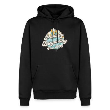 Funny Phrase - "Proudly disgusting since 2000" - Men's Premium Hoodie - black - Front - Nico (187cm) & Julia (174cm)