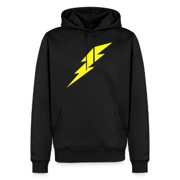 Lightning Bolt - Men's Premium Hoodie - black - Front - Nico (187cm) & Julia (174cm)