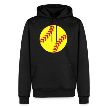 Softball - Men's Premium Hoodie - black - Front - Nico (187cm) & Julia (174cm)