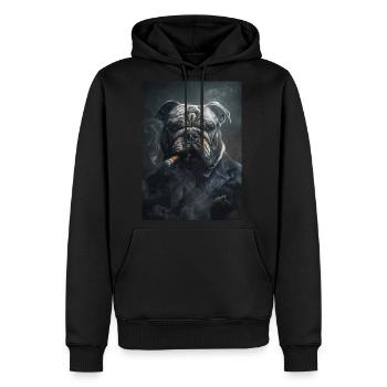 Bulldog - Men's Premium Hoodie - black - Front - Nico (187cm) & Julia (174cm)