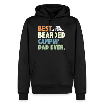 Best Bearded Campin' Dad Ever Outdoor Camping - Men's Premium Hoodie - black - Front - Nico (187cm) & Julia (174cm)