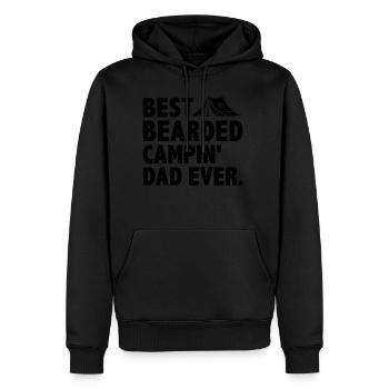 Best Bearded Campin' Dad Ever Outdoor Camping - Men's Premium Hoodie - black - Front - Nico (187cm) & Julia (174cm)