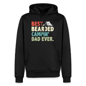Best Bearded Campin' Dad Ever Outdoor Camping - Men's Premium Hoodie - black - Front - Nico (187cm) & Julia (174cm)