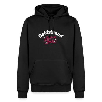 Chemise d’enterrement de vie de garçon Goldstrand Gift Tee - Molleton à capuche Premium pour homme - noir - Devant - Nico (187cm) & Julia (174cm)