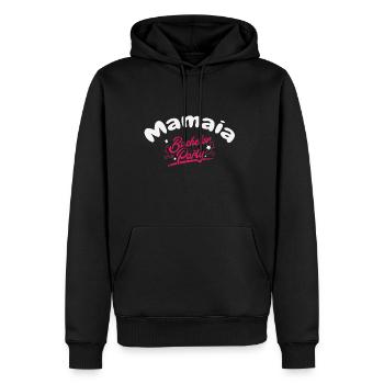 Enterrement de vie de garçon Chemise Mamaia Pré Mariage - Molleton à capuche Premium pour homme - noir - Devant - Nico (187cm) & Julia (174cm)