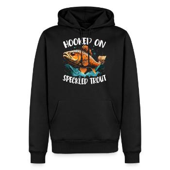 Speckled Trout Fish Fisher Fisherman Fishing - Men's Premium Hoodie - black - Front - Nico (187cm) & Julia (174cm)