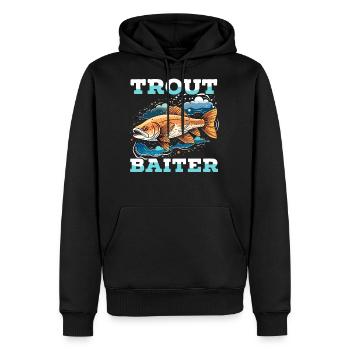 Speckled Trout Fish Fisher Fisherman Fishing - Men's Premium Hoodie - black - Front - Nico (187cm) & Julia (174cm)