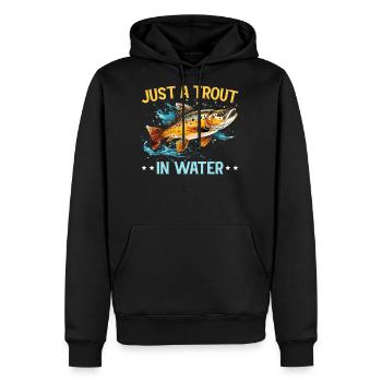 Speckled Trout Fish Fisher Fisherman Fishing - Men's Premium Hoodie - black - Front - Nico (187cm) & Julia (174cm)