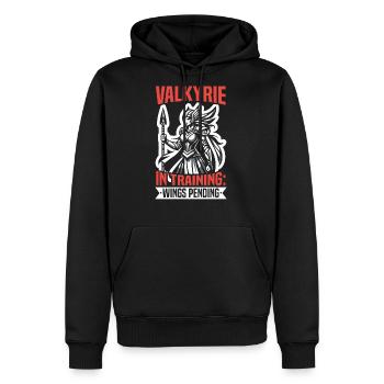Valkyrie Warrior Odin Valkyrja Norse Mythology - Men's Premium Hoodie - black - Front - Nico (187cm) & Julia (174cm)