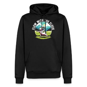 Funny Goat Yoga Meditation Yoga Instructor Namaste - Men's Premium Hoodie - black - Front - Nico (187cm) & Julia (174cm)