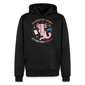 Axolotl Science Teacher Mexican Salamander - Men's Premium Hoodie - black - Front - Nico (187cm) & Julia (174cm)