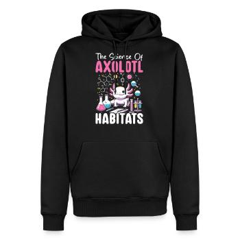 Axolotl Science Teacher Mexican Salamander - Men's Premium Hoodie - black - Front - Nico (187cm) & Julia (174cm)